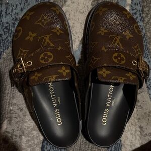 Louis Vuitton Brown Monogram Mules